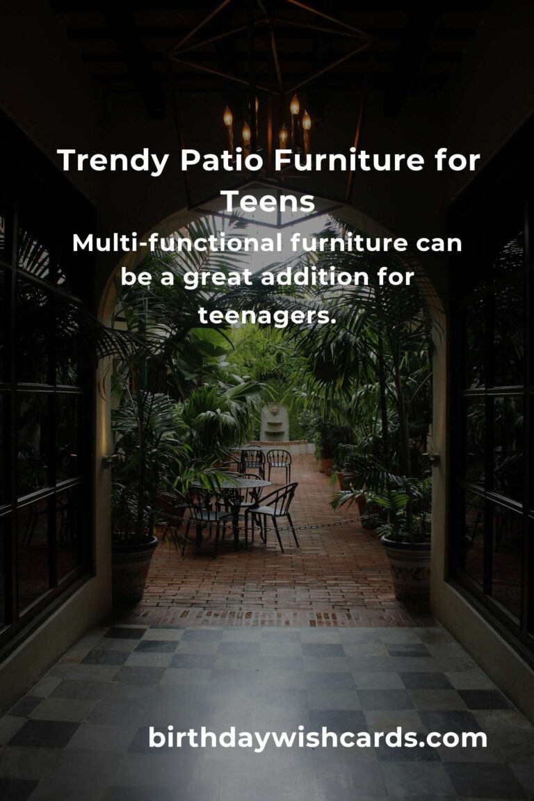 Stylish and Functional Patio Furniture Ideas for Teens