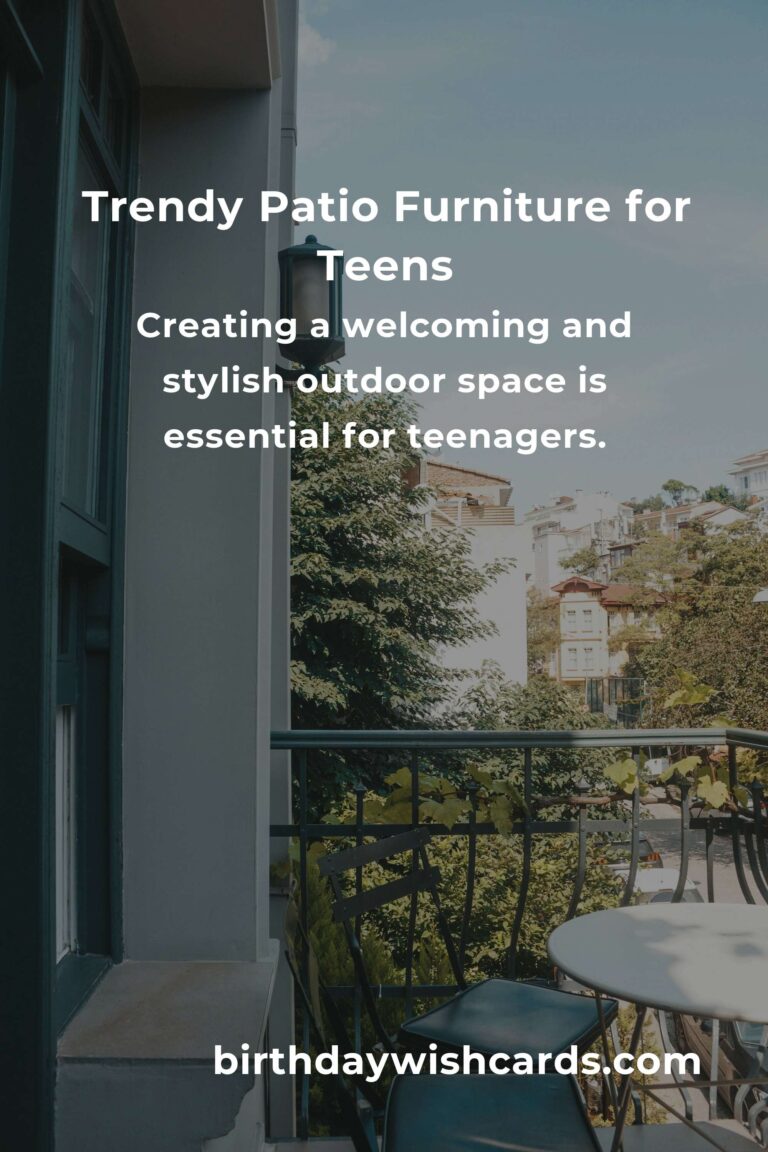 Stylish and Functional Patio Furniture Ideas for Teens