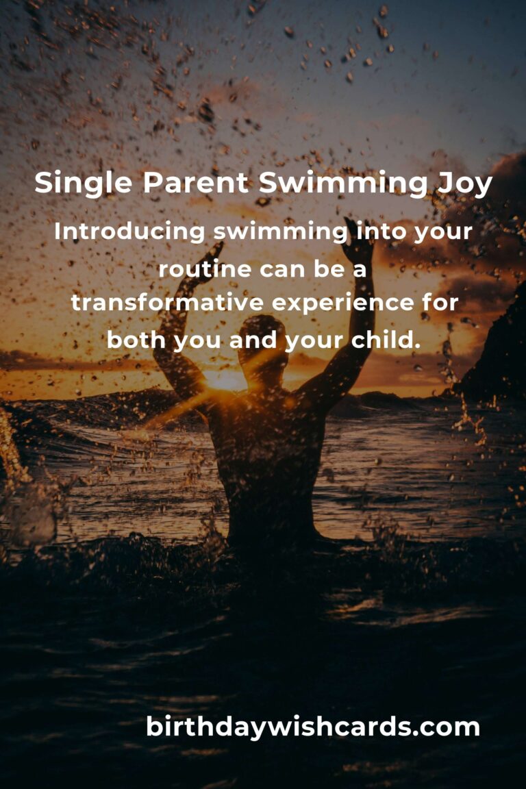 Swimming for Single Parents: Dive into Joy and Well-being Together