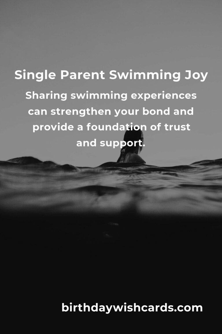 Swimming for Single Parents: Dive into Joy and Well-being Together