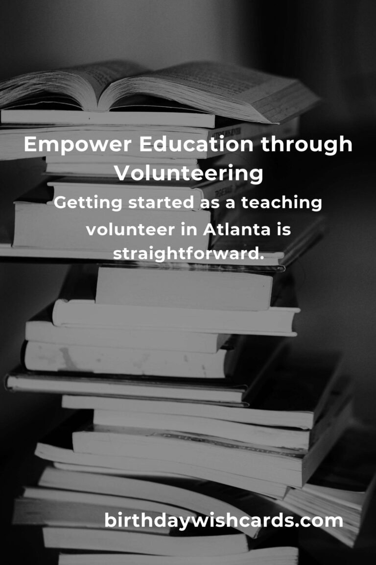 Teaching Volunteer Opportunities in Atlanta: Making a Difference in Education