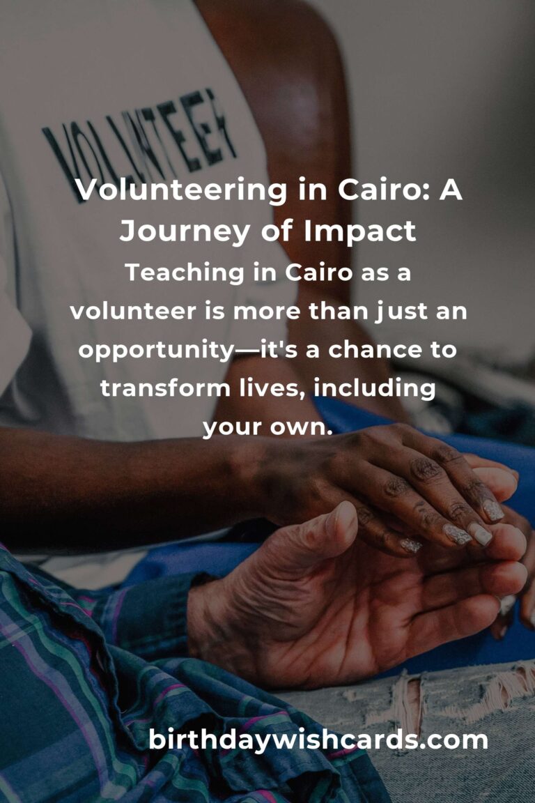 Teaching Volunteer Opportunities in Cairo: Making a Difference in the Heart of Egypt