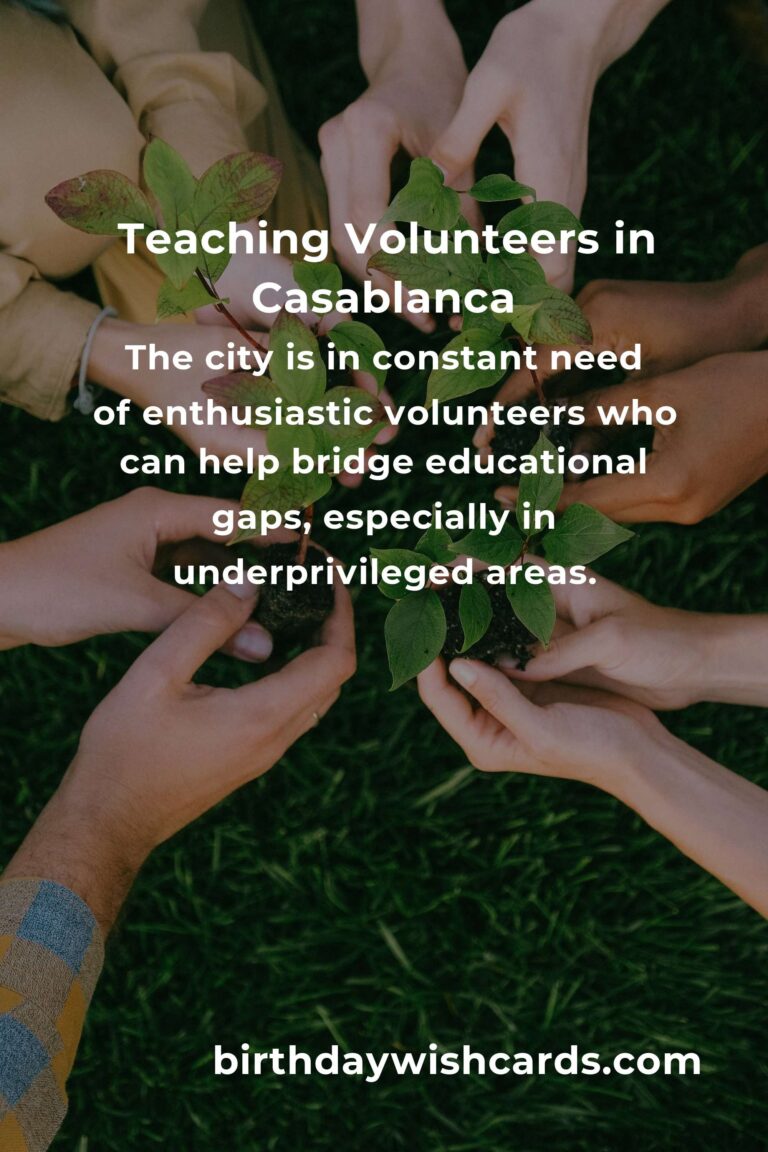 Teaching Volunteer Opportunities in Casablanca: Making a Difference