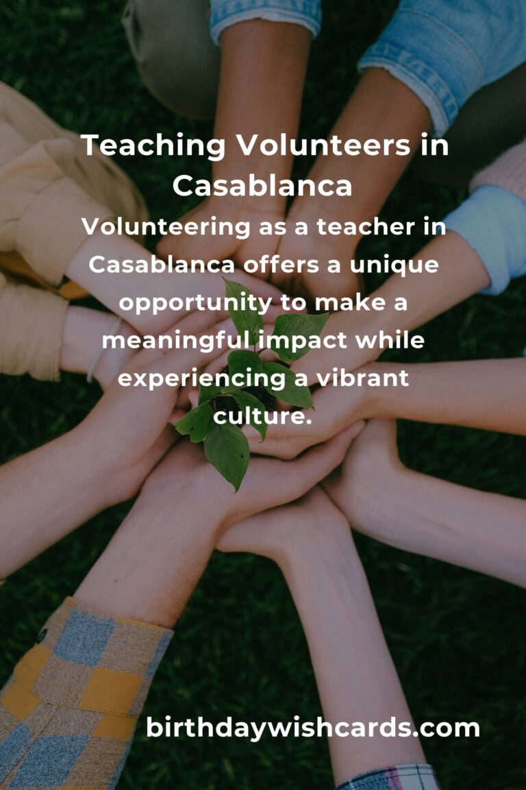Teaching Volunteer Opportunities in Casablanca: Making a Difference