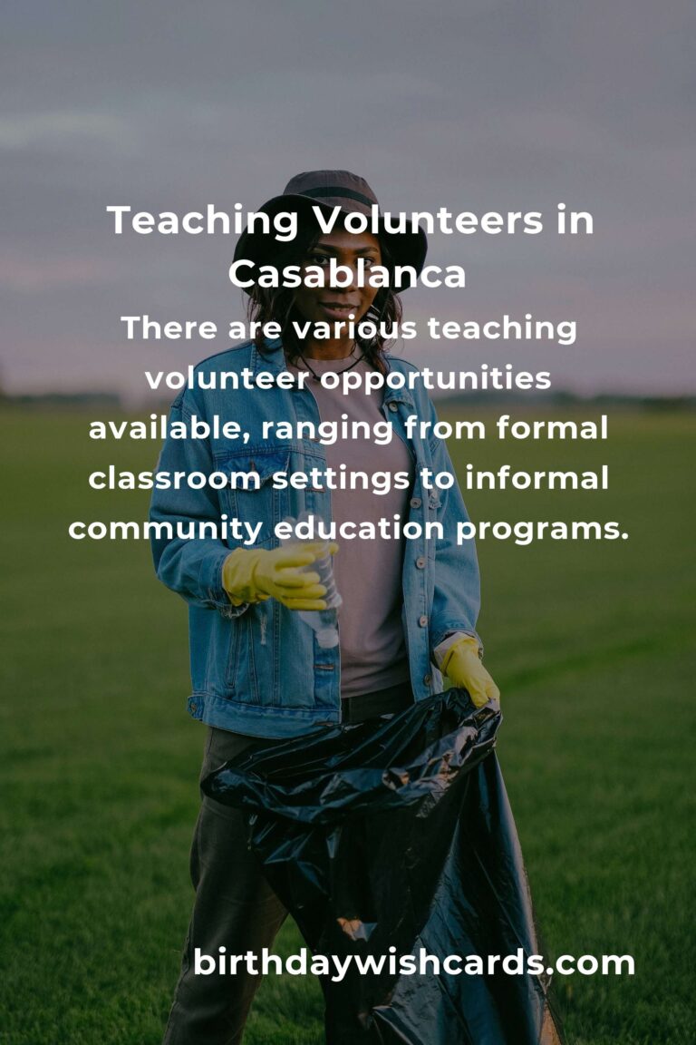 Teaching Volunteer Opportunities in Casablanca: Making a Difference