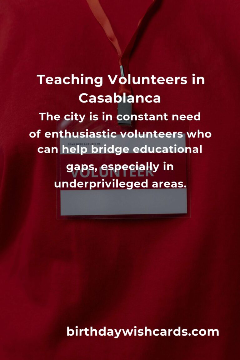 Teaching Volunteer Opportunities in Casablanca: Making a Difference