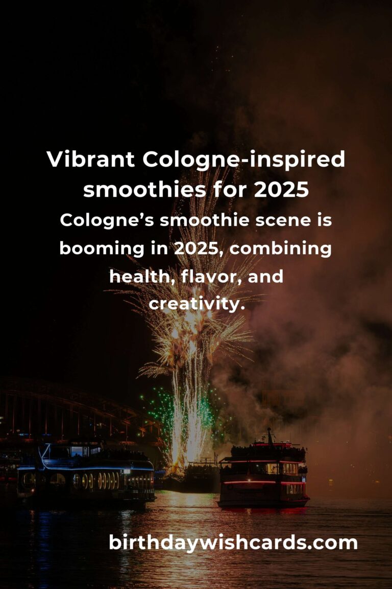 The Best Smoothie Recipes in Cologne for 2025: A Fresh Taste of the Future