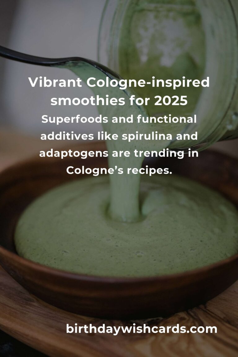 The Best Smoothie Recipes in Cologne for 2025: A Fresh Taste of the Future