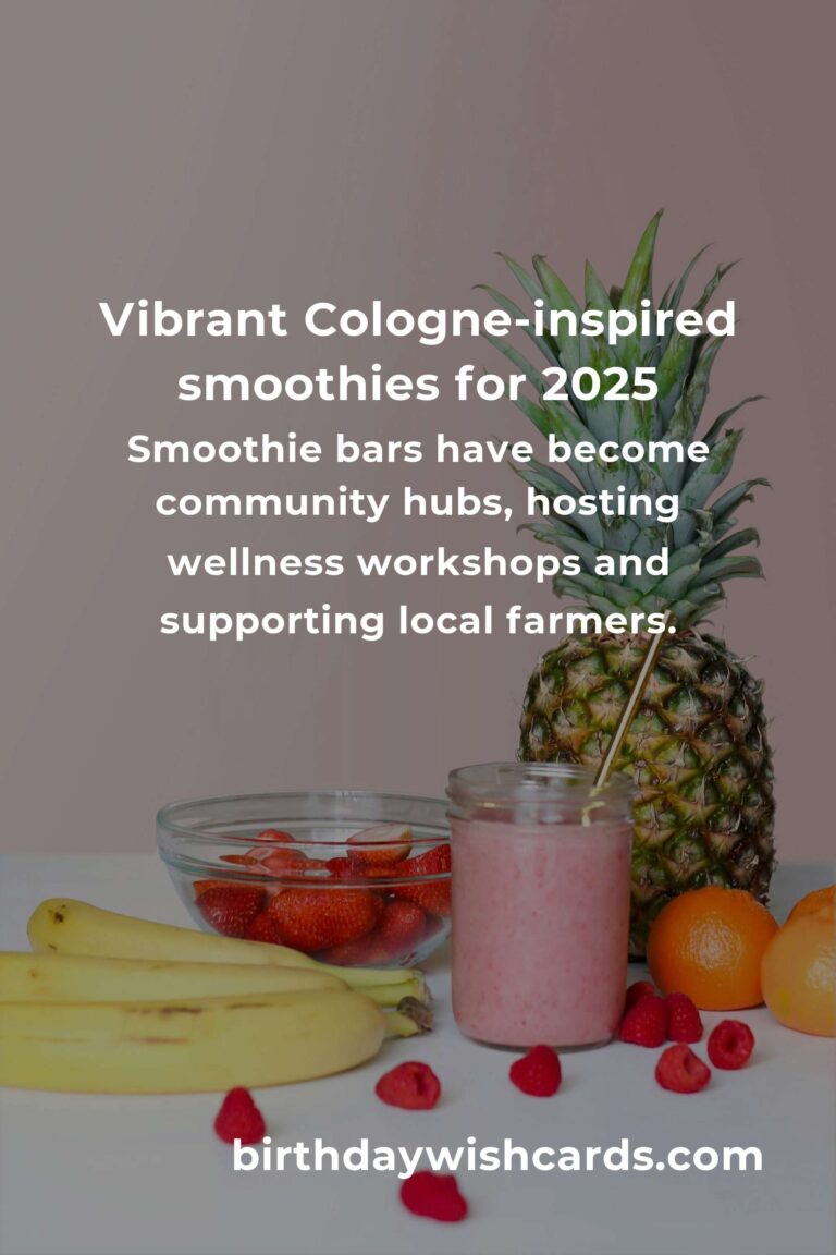 The Best Smoothie Recipes in Cologne for 2025: A Fresh Taste of the Future