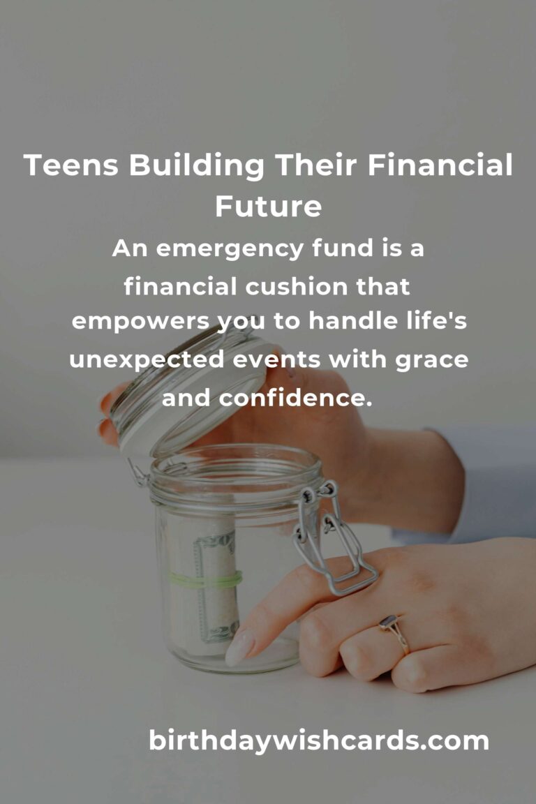 The Heartfelt Guide to Building an Emergency Fund for Teens: Secure Your Future with Confidence