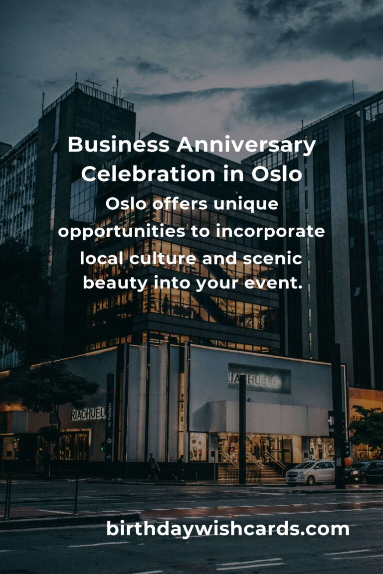 The Ultimate Business Anniversary Planning Guide in Oslo