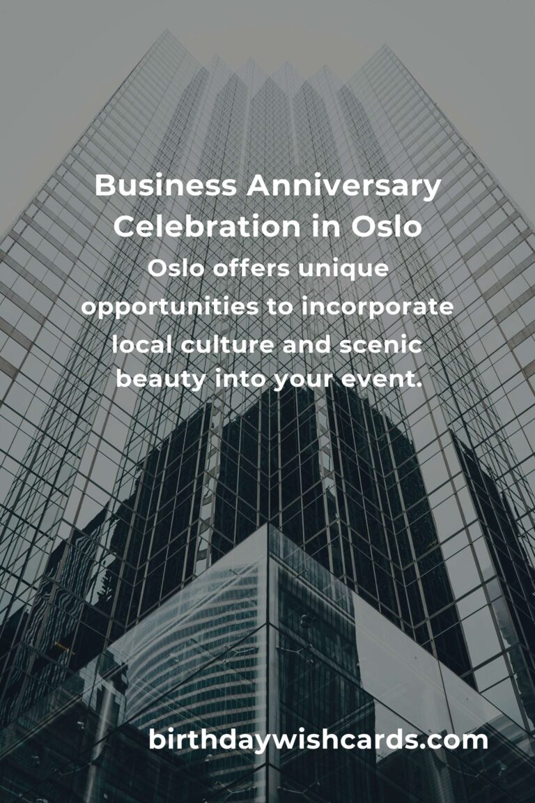 The Ultimate Business Anniversary Planning Guide in Oslo