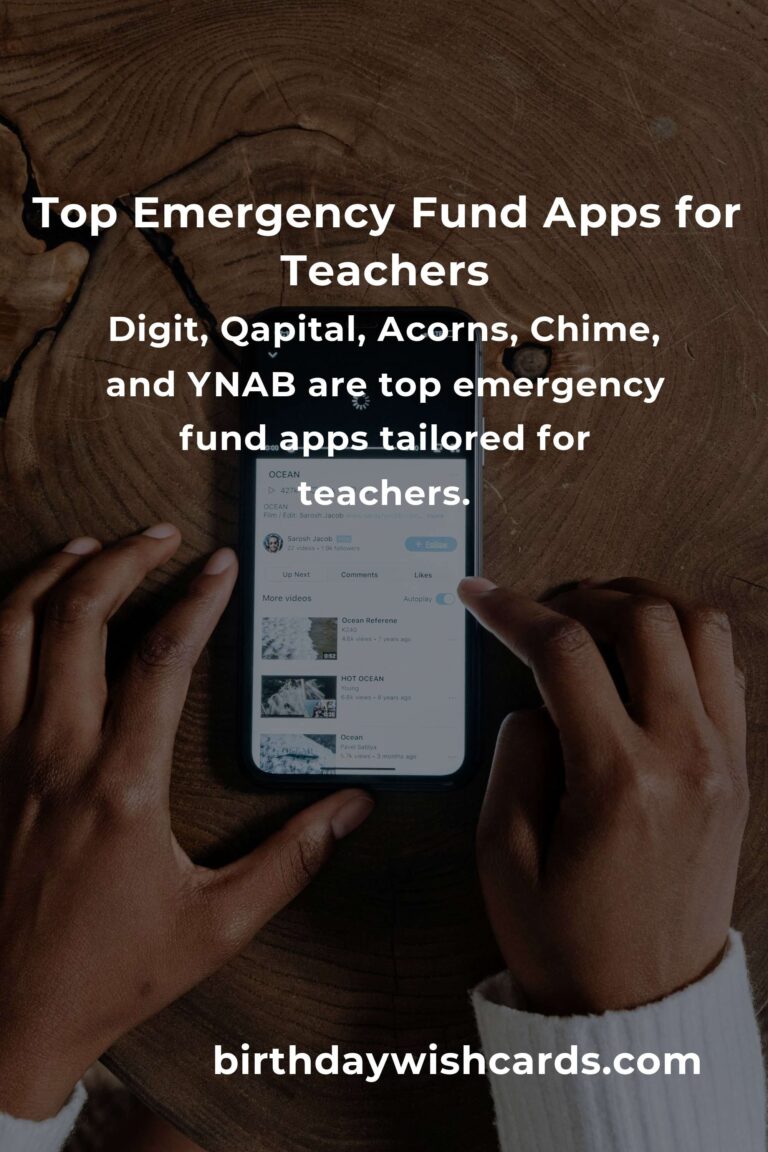 Top Emergency Fund Apps for Teachers to Secure Their Future