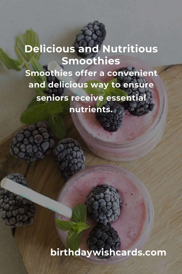 Top Healthy Smoothie Recipes for Seniors: Boosting Nutrition and Vitality