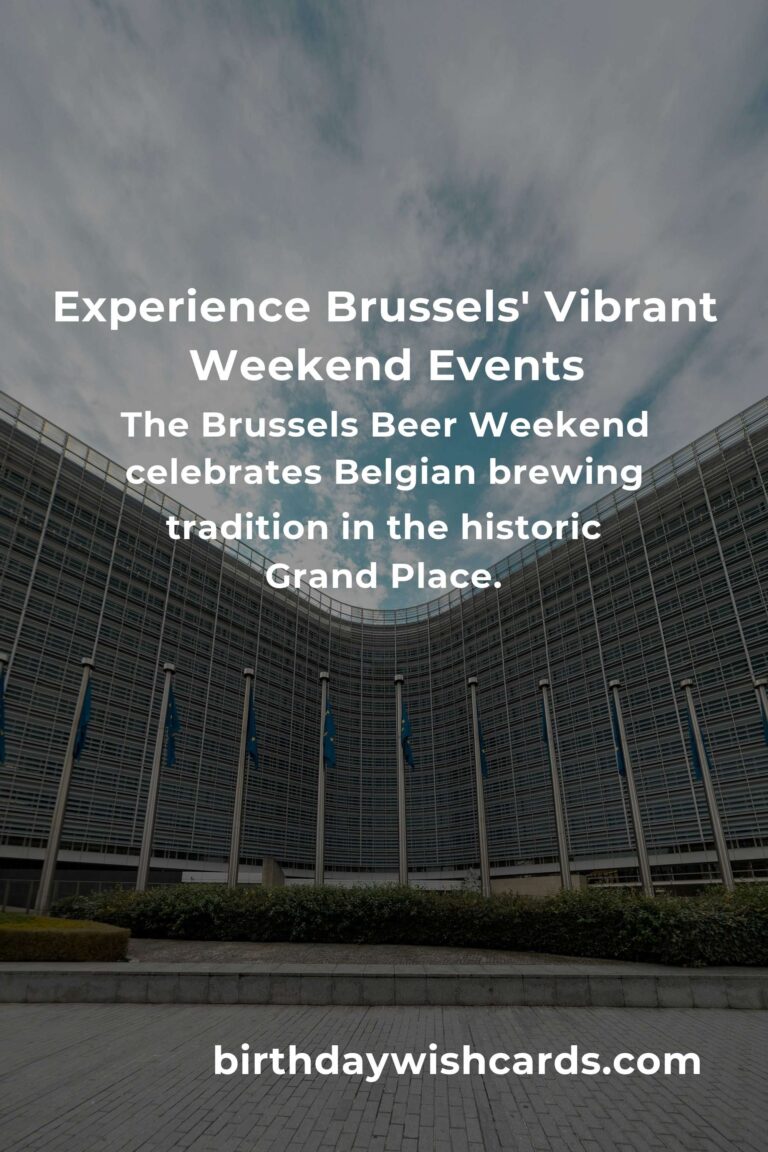 Top Local Events in Brussels This Weekend: Experience the Best of Belgian Culture