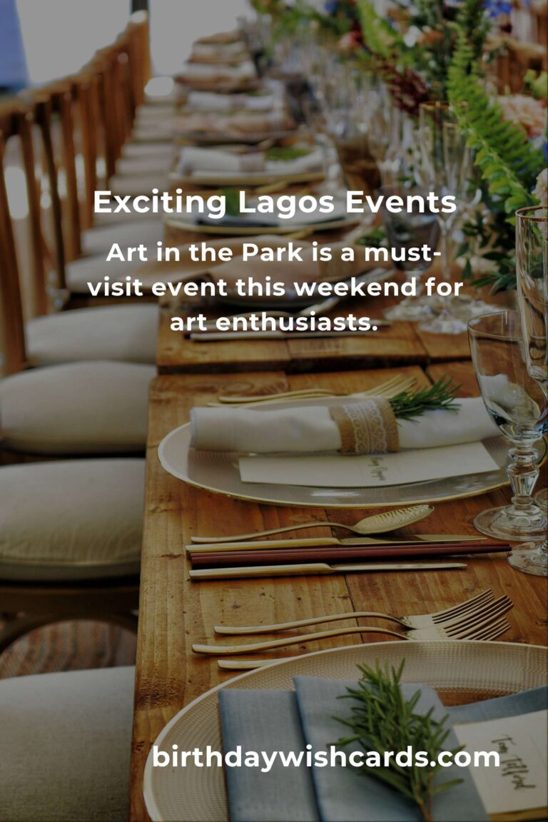 Top Local Events in Lagos This Weekend for Unforgettable Experiences