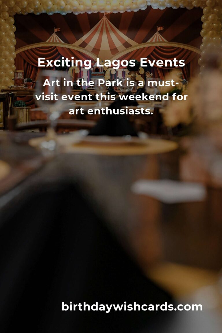 Top Local Events in Lagos This Weekend for Unforgettable Experiences