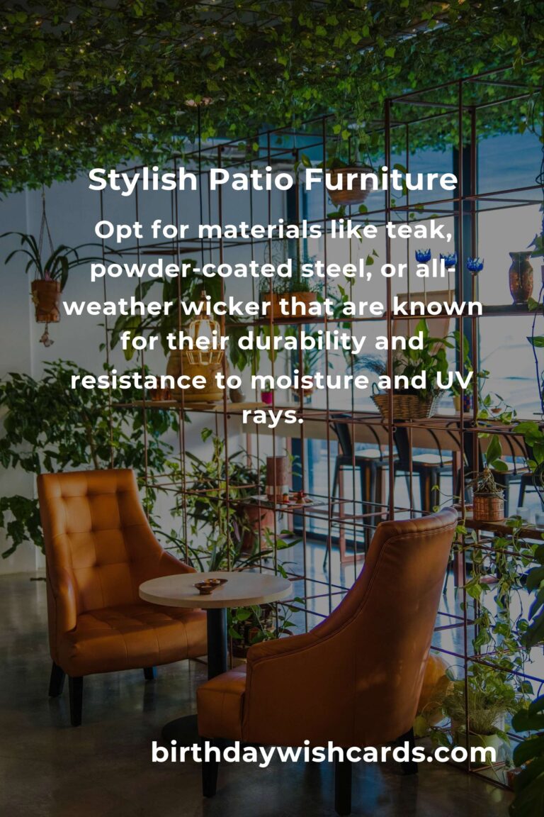 Top Patio Furniture Ideas for Professionals