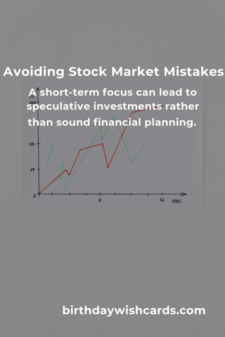 Top Stock Market Mistakes to Avoid in Your 20s for Financial Success