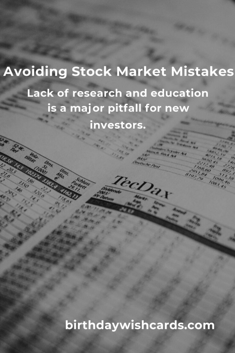 Top Stock Market Mistakes to Avoid in Your 20s for Financial Success