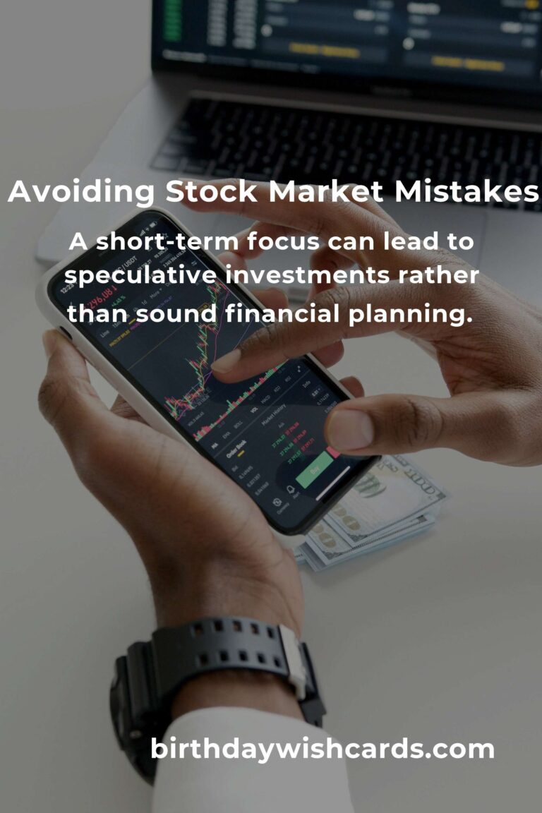 Top Stock Market Mistakes to Avoid in Your 20s for Financial Success