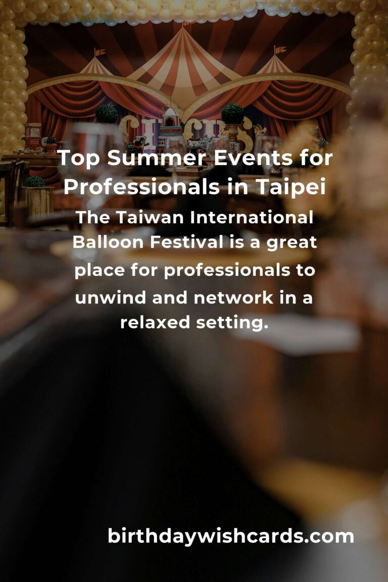 Top Summer Events in Taipei for Professionals to Network and Unwind