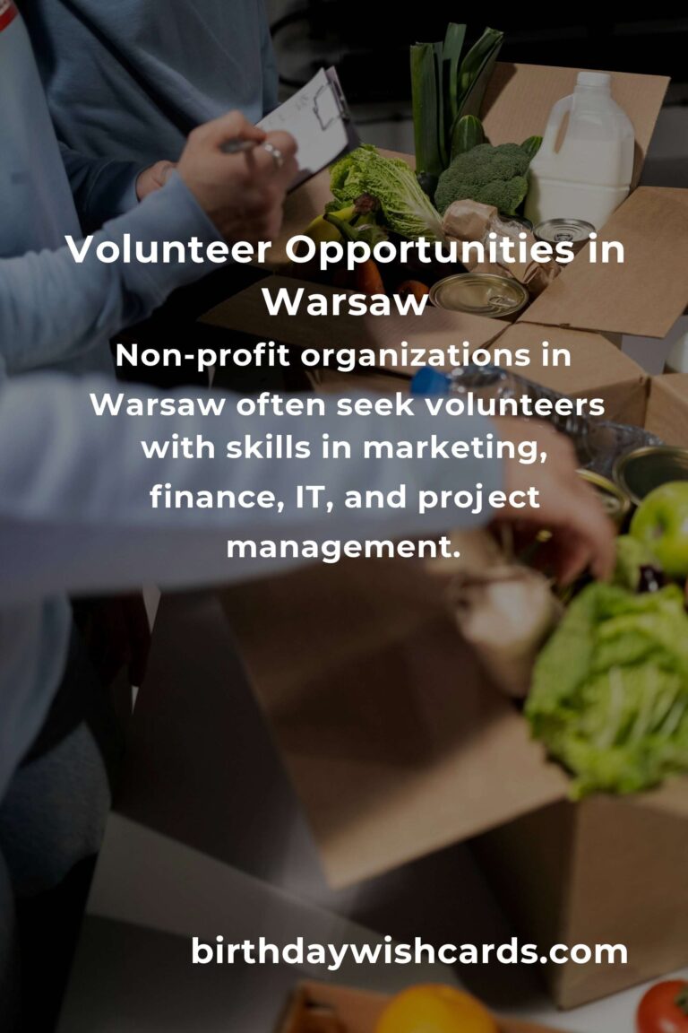 Top Volunteer Opportunities for Professionals in Warsaw