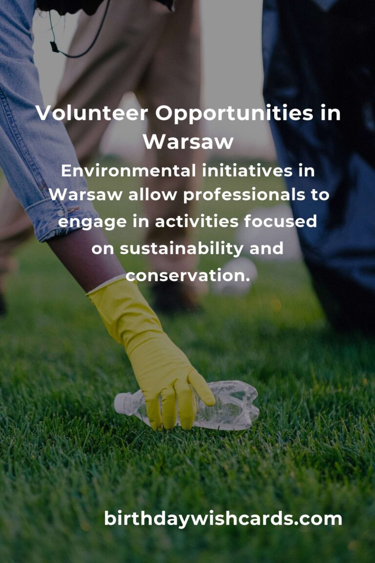 Top Volunteer Opportunities for Professionals in Warsaw