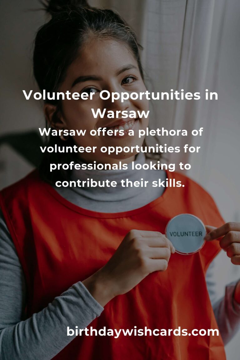 Top Volunteer Opportunities for Professionals in Warsaw