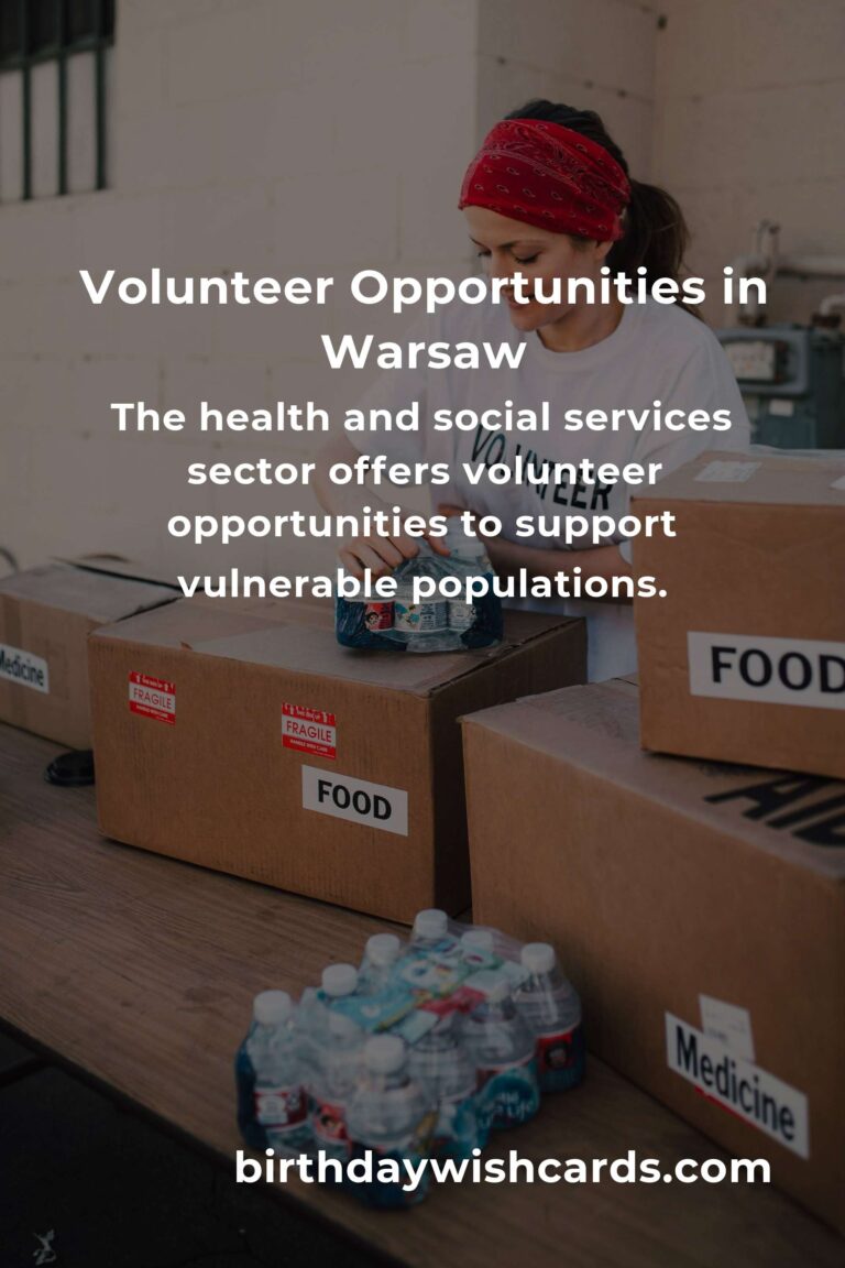 Top Volunteer Opportunities for Professionals in Warsaw