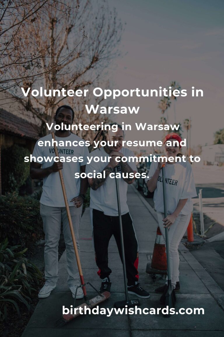 Top Volunteer Opportunities for Professionals in Warsaw