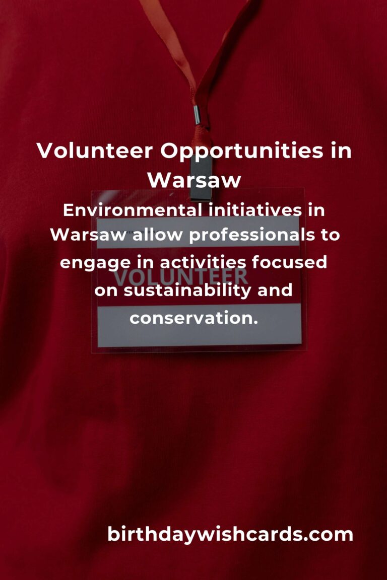 Top Volunteer Opportunities for Professionals in Warsaw