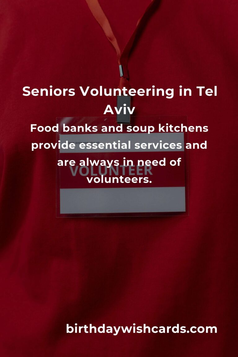 Top Volunteer Opportunities for Seniors in Tel Aviv