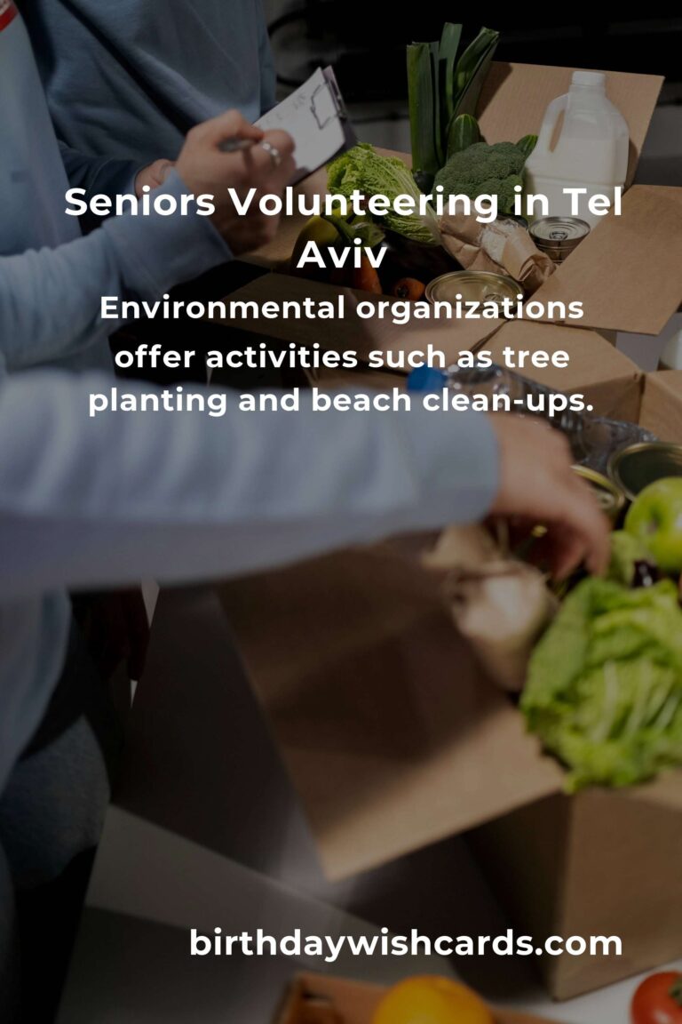 Top Volunteer Opportunities for Seniors in Tel Aviv