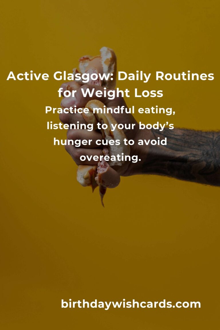 Transform Your Life: Daily Habits for Weight Loss in Glasgow