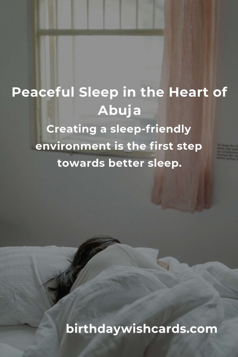Transform Your Nights: Daily Habits for Better Sleep Quality in Abuja