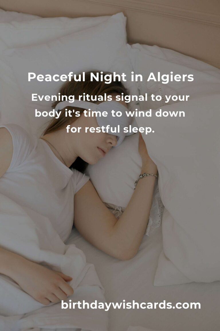 Transform Your Nights: Daily Habits for Better Sleep Quality in Algiers