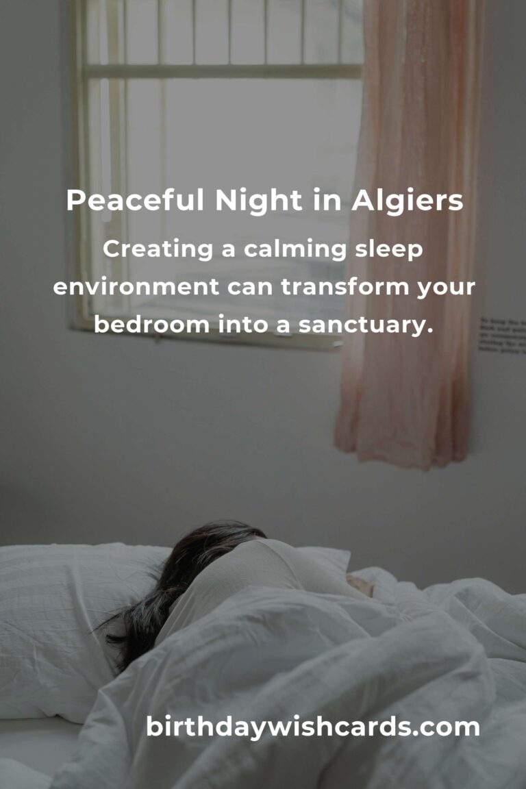Transform Your Nights: Daily Habits for Better Sleep Quality in Algiers