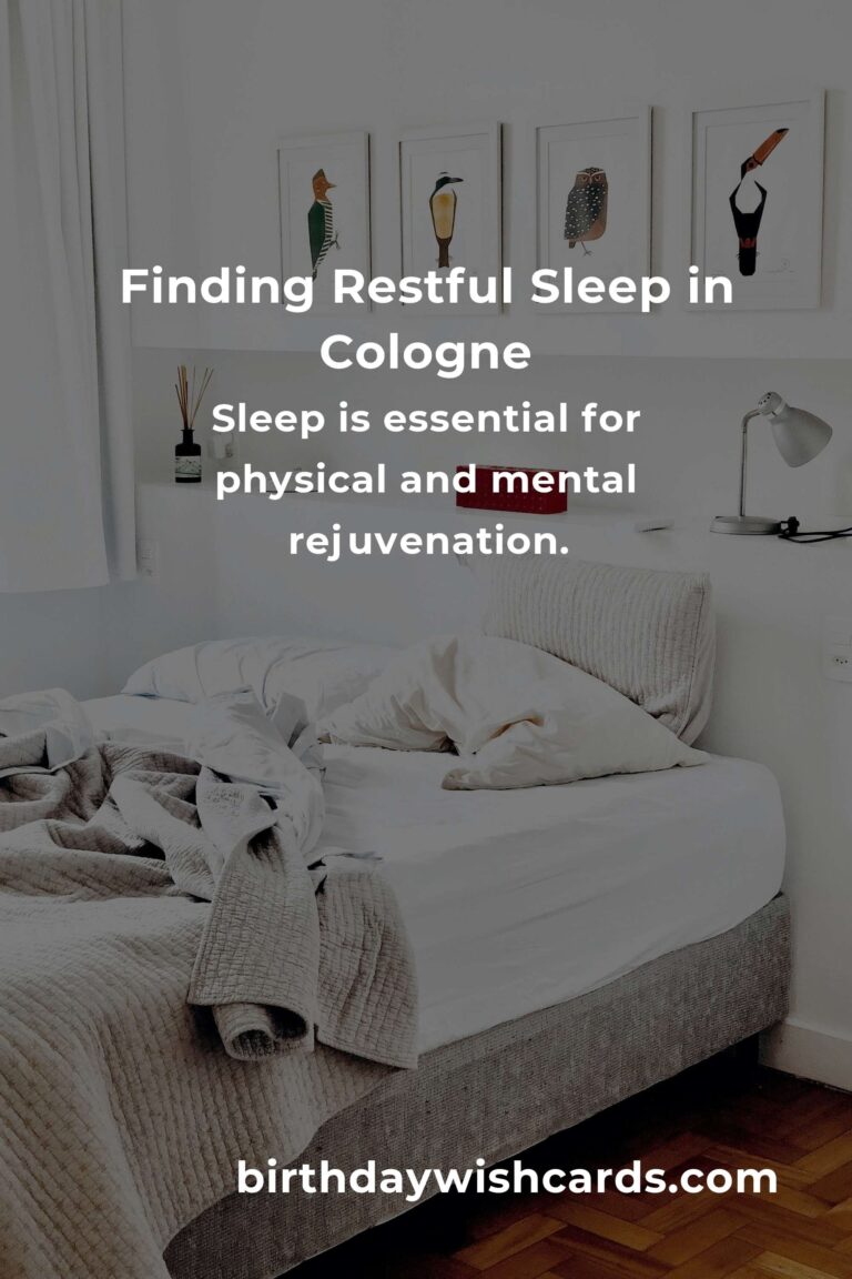 Transform Your Nights: Daily Habits for Better Sleep Quality in Cologne