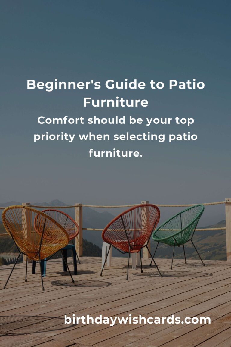 Transform Your Outdoor Space: Heartfelt Patio Furniture Ideas for Beginners