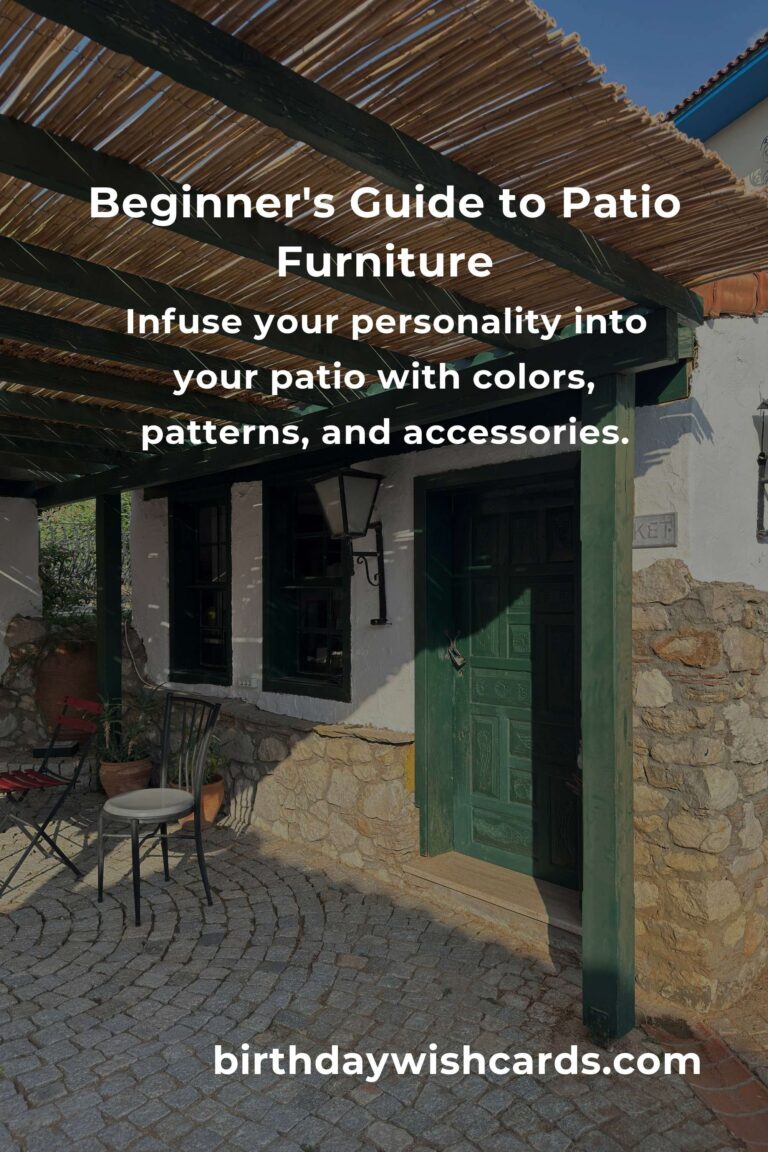 Transform Your Outdoor Space: Heartfelt Patio Furniture Ideas for Beginners
