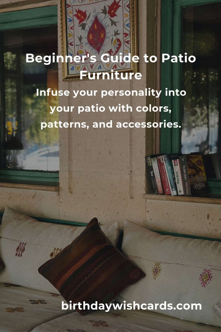 Transform Your Outdoor Space: Heartfelt Patio Furniture Ideas for Beginners
