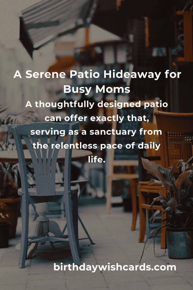 Transform Your Patio: Comforting Furniture Ideas for Every Busy Mom