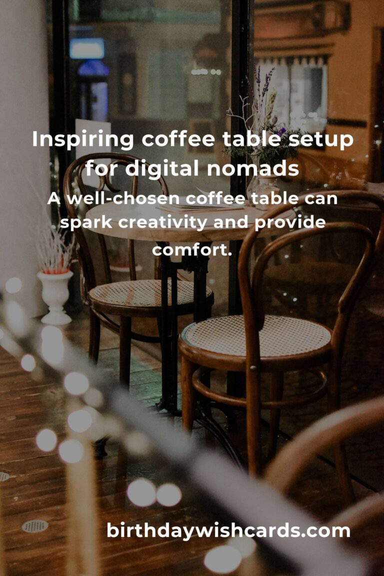 Transform Your Workspace: Creative Coffee Table Ideas for Digital Nomads