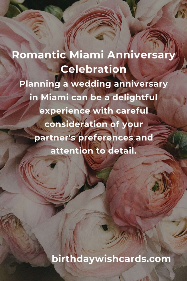 Ultimate Wedding Anniversary Planning Guide in Miami