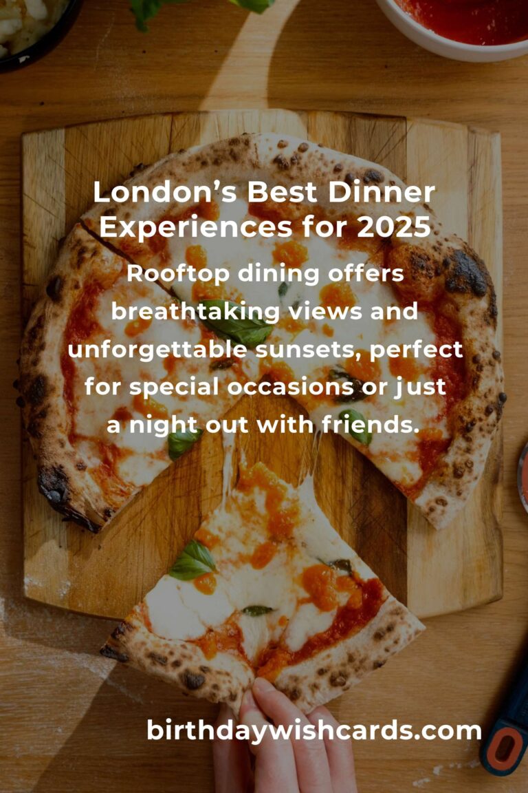 Unforgettable Dinner Ideas in London for 2025: Savor the City’s Culinary Renaissance