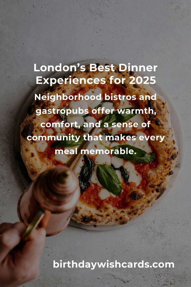Unforgettable Dinner Ideas in London for 2025: Savor the City’s Culinary Renaissance