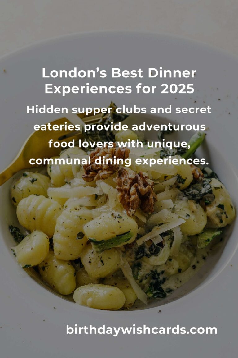 Unforgettable Dinner Ideas in London for 2025: Savor the City’s Culinary Renaissance