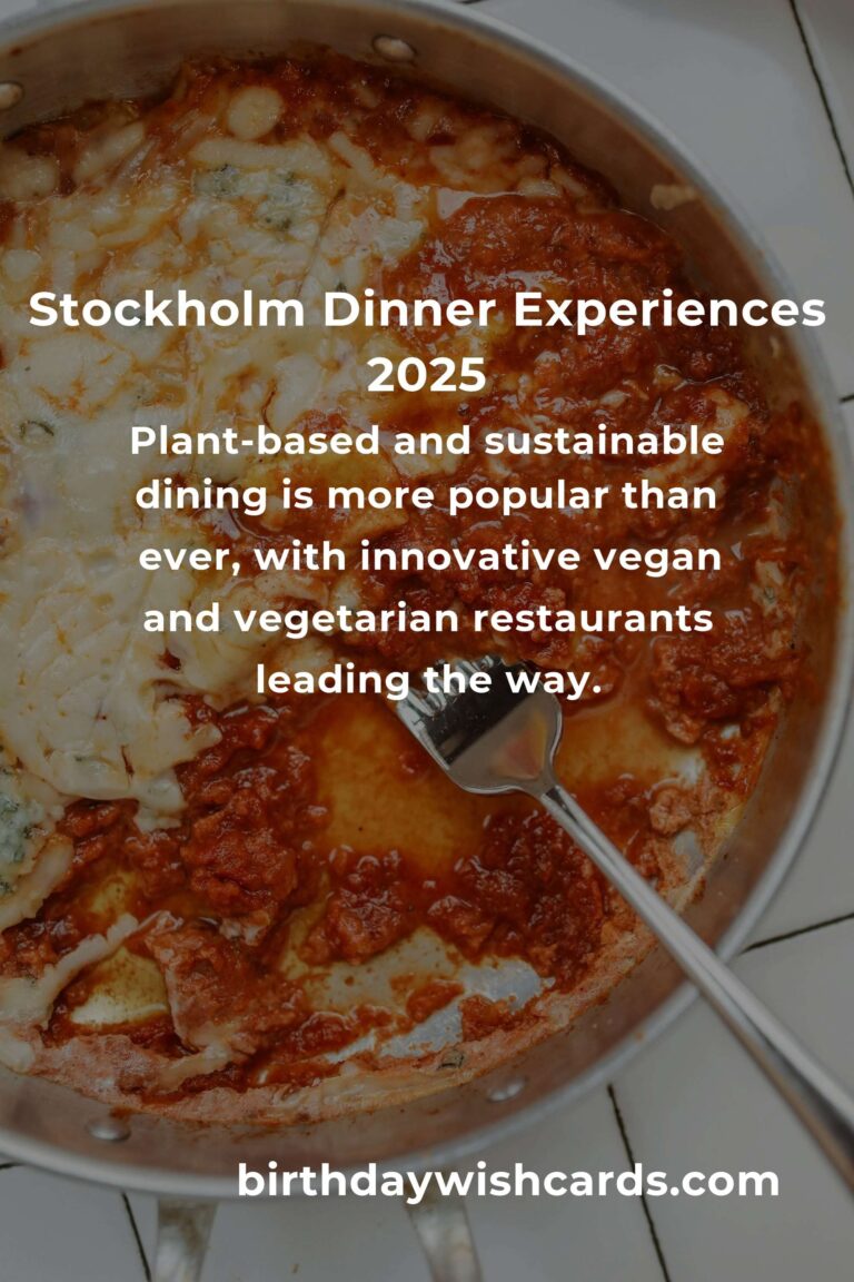 Unforgettable Dinner Ideas in Stockholm for 2025: Savor the Future of Swedish Dining