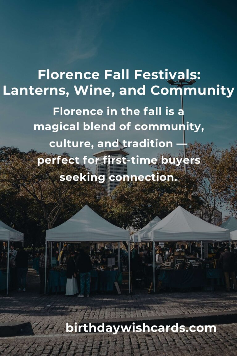 Unforgettable Fall Events in Florence: A First-Time Buyer’s Guide to Community, Culture, and Celebration